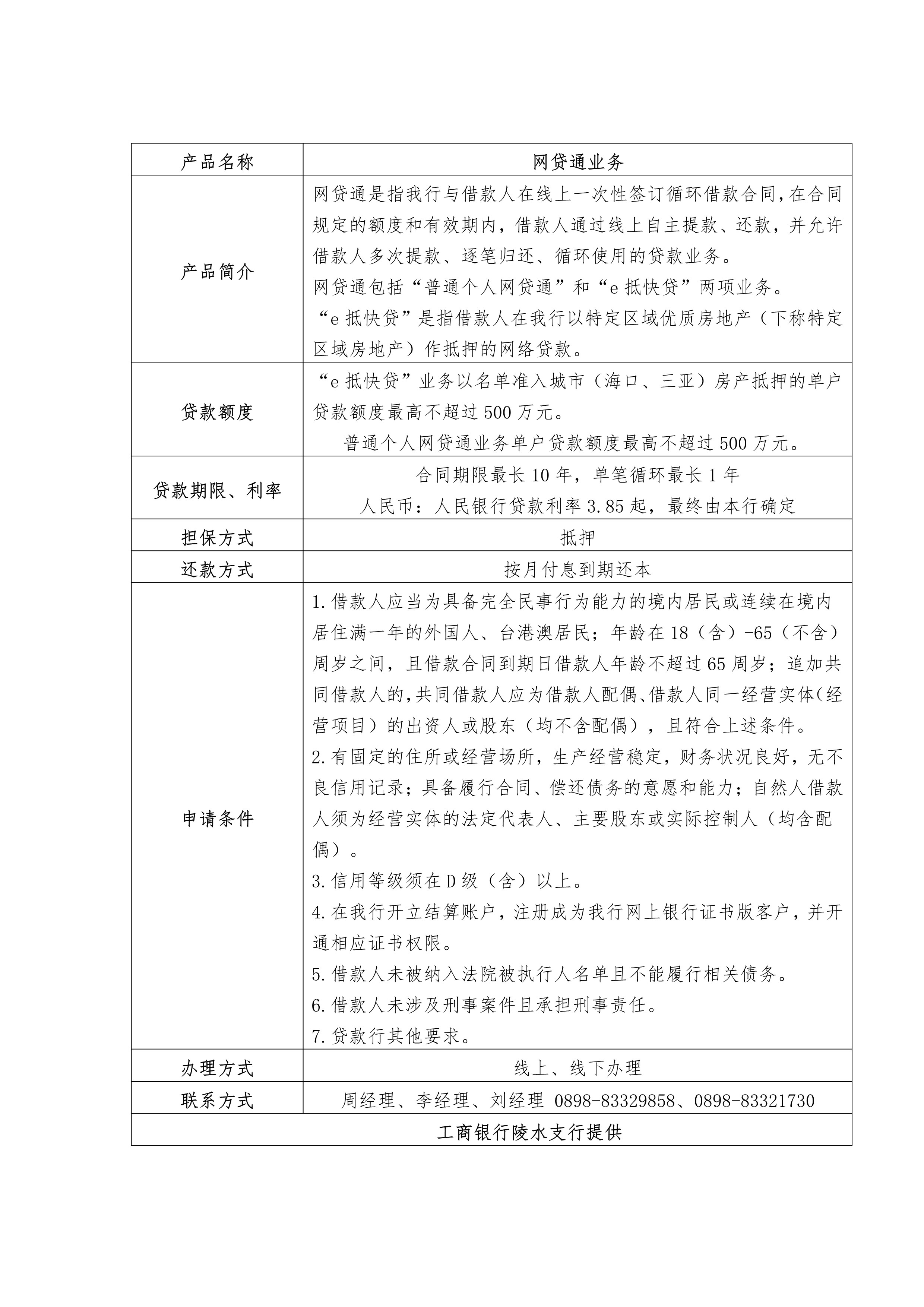 人民银行陵水县支行联合辖区各银行机构发布个体工商户金融信贷产品